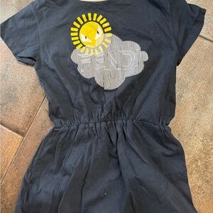 Fendi Navy and White Top